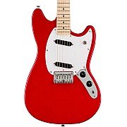 Squier Sonic Mustang Electric Guitar w/White Pickguard, Maple FB, Torino Red