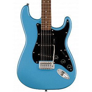 Squier Sonic Stratocaster Electric Guitar w/Black Pickguard, Laurel FB, California Blue