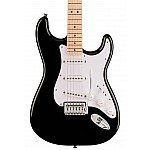 Squier Sonic Stratocaster Electric Guitar w/White Pickguard, Maple FB, Black