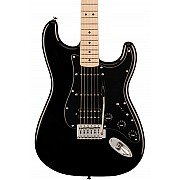 Squier Sonic Stratocaster HSS Electric Guitar w/Black Pickguard, Maple FB, Black