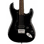 Squier Sonic Stratocaster HT H Electric Guitar w/Black Pickguard, Laurel FB, Black