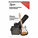 Squier Sonic Stratocaster Pack w/Gig Bag, Maple FB, 10G, 230V EU, 2 Color Sunburst