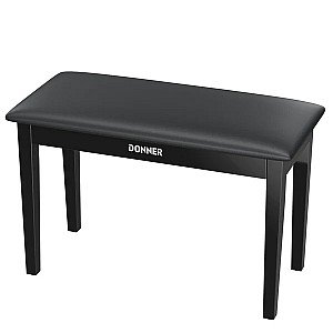 Donner Duet Piano Bench with Storage, Solid Wooden