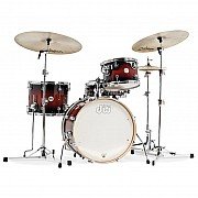 DW Design Frequent Flyer 4 pc Drum Kit with Snare Drum, Tobacco Burst