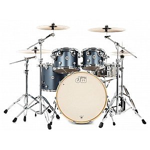 DW Design 7pc Drum Kit, Blue Slate