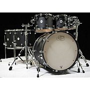 DW Design 7 Piece Drum Set, Black Satin