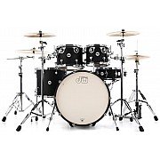 DW Design 7pc Drum Kit, Black Satin