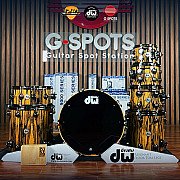 DW Collector's 7 Piece Drum Kit Exotic Series, Ebony Ivory with Hardware 9000