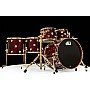 DW Collector's 7 Piece Drum Kit Maple/Mahogany Red Silk Onyx with Gold Hardware