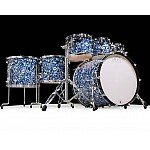 DW Design 7pc Drum kit with Hardware without Throne, Blue Lightning Limited Edition