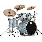 DW Collector's 6 Piece Drum Kit Chrome Hardware, Blue Oyster