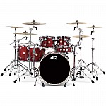 DW Collector's 7 Piece Drumkit, Ruby Glass FinishPly