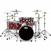 DW Collector's 7 Piece Drum kit, Ruby Glass FinishPly