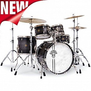 Gretsch Drums Limited Edition 140th Anniversary 5 Piece Shell Pack, Ebony Stardust Lacquer