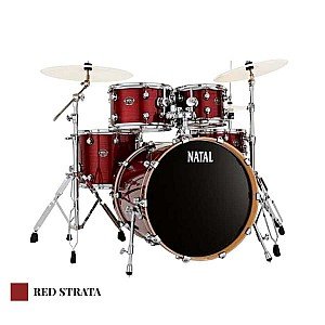 Natal Arcadia RED STRATA KAR-UF22-RST 5 Piece Drum Kit