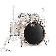 Natal Arcadia Birch White KARB-UF22-WHT w/H-AR-HP1 5 Piece Drum Kit