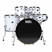 Natal Arcadia Birch White KARB-UF22-WHT w/H-AR-HP1 5 Piece Drum Kit