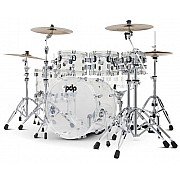 PDP Concept Acrylic 7 Piece Drum Set Clear with Chrome Hardware