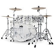 PDP Concept Acrylic 7 Piece Drum Set Clear with Chrome Hardware