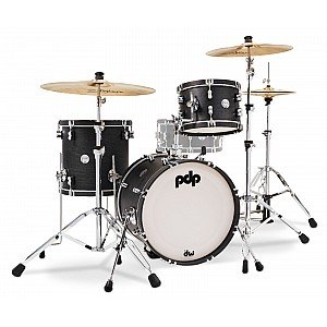 PDP Concept Maple PDCC1803EE Classic 4 Piece Drum Set with 18 inch Kick, Ebony Stain