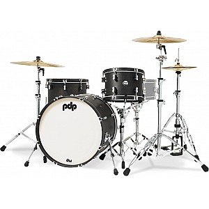 PDP Concept Maple PDCC2213EE Classic 4 Piece Drum Set with 22 inch Kick, Ebony Stain