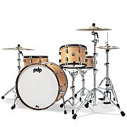 PDP Concept Maple PDCC2413NW Classic 4 Piece Shell Pack with 24 inch Kick, Natural with Walnut Hoops