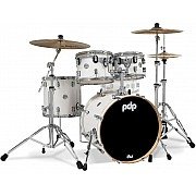 PDP Concept Maple PDCM2215PW Pearlescent White Lacquer 5 Piece Drum Kit