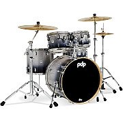 PDP Concept Maple PDCM2215SB 5 Piece Drum Set, Silver to Black Sparkle Fade