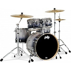 PDP Concept Maple PDCM2215SB Silver to Black Sparkle Fade Lacquer 5 Piece Drum Kit