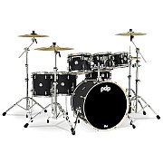 PDP Concept Maple PDCM2217BK Satin Black Covering 7 Piece Drum Set
