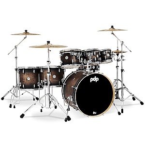 PDP Concept Maple PDCM2217SCB Satin Charcoal Burst Lacquer 7 Piece Drum kit