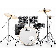 Pearl Export Exx726 SPN/C 6 Piece Drum Set, Graphite Silver Twist