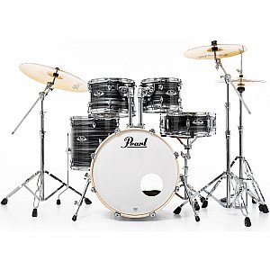 Pearl Export Exx726 SPN/C 6 Piece Drum Set, Graphite Silver Twist