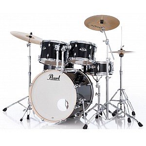 Pearl Export Exx726 SPN/C 6 Piece Drum Set, Jet Black