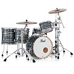 Pearl Masters Maple Pure 6 Piece Drum Set, Black Oyster Swirl