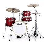 Pearl Midtown MT564C747 4 Piece Drum Set with Hardware, Matte Red