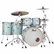 Pearl Session Studio Select Birch/Mahogany Delmar Covering 6 Piece Drum Set, Ice Blue Oyster