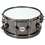 DW Collector’s DRVB6514SVN 14x6.5 inch Black Nickel Brass Snare Drum with Black Nickel Hardware