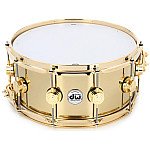 DW Collector's DRVN5514SPG 14x5.5 inch Bell Brass Polished Snare Drum w/ Gold Hardware