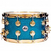 DW Collector's DRX10814SSG083 SSC Maple Snare Drum w/ Gold Hardware, Teal Glass