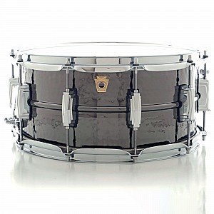Ludwig Black Beauty Hammered Brass LB417K 6.5"x14" Imperial Lug Snare Drum