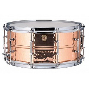 Ludwig Copperphonic Hammered LC662KT 6.5"x14" Snare Drum with Tube Lugs