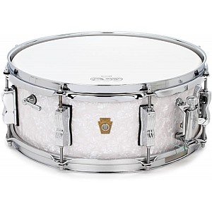 Ludwig Legacy Mahogany Jazz Fest 5.5"x14" Snare Drum, White Marine Pearl