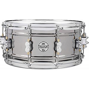 PDP PDSN6514BNCR Concept Series Black Nickel Over Steel 6.5x14" Snare Drum, Black Nickel