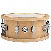 PDP PDSN6514NAWH Concept Maple with Wood Hoops 6.5 x 14” Snare Drum, Natural Finish