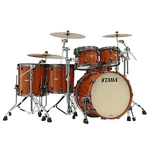 TAMA Starclassic Bubinga BE52ZBAS-GAC Limited 6 Piece Drum Set with Hardware, Gloss African Cherry