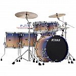 Tama Starclassic Walnut/Birch WBS52RZS SAF 6 Piece Drum kit, Purple Atmosphere Fade