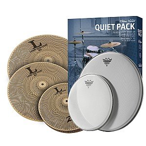 Zildjian Low Volume LV468RH 4-Cymbal Set w/Remo Silent Stroke 10/12/14/16/22