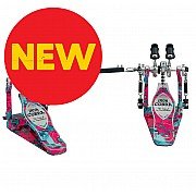 Tama HP900PWMCS Limited Iron Cobra 900 Marble Coral Swirl Power Glide Twin Pedal with Case