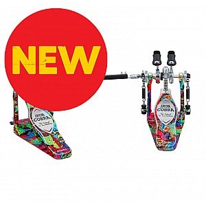 Tama HP900RWMPR Limited Iron Cobra 900 Marble Psycedelic Rainbow Rolling Glide Twin Pedal with Case